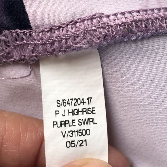 Old Navy Active Girls High Rise Powersoft Purple Pink Gold Marble Large 10/12 - Picture 5 of 13
